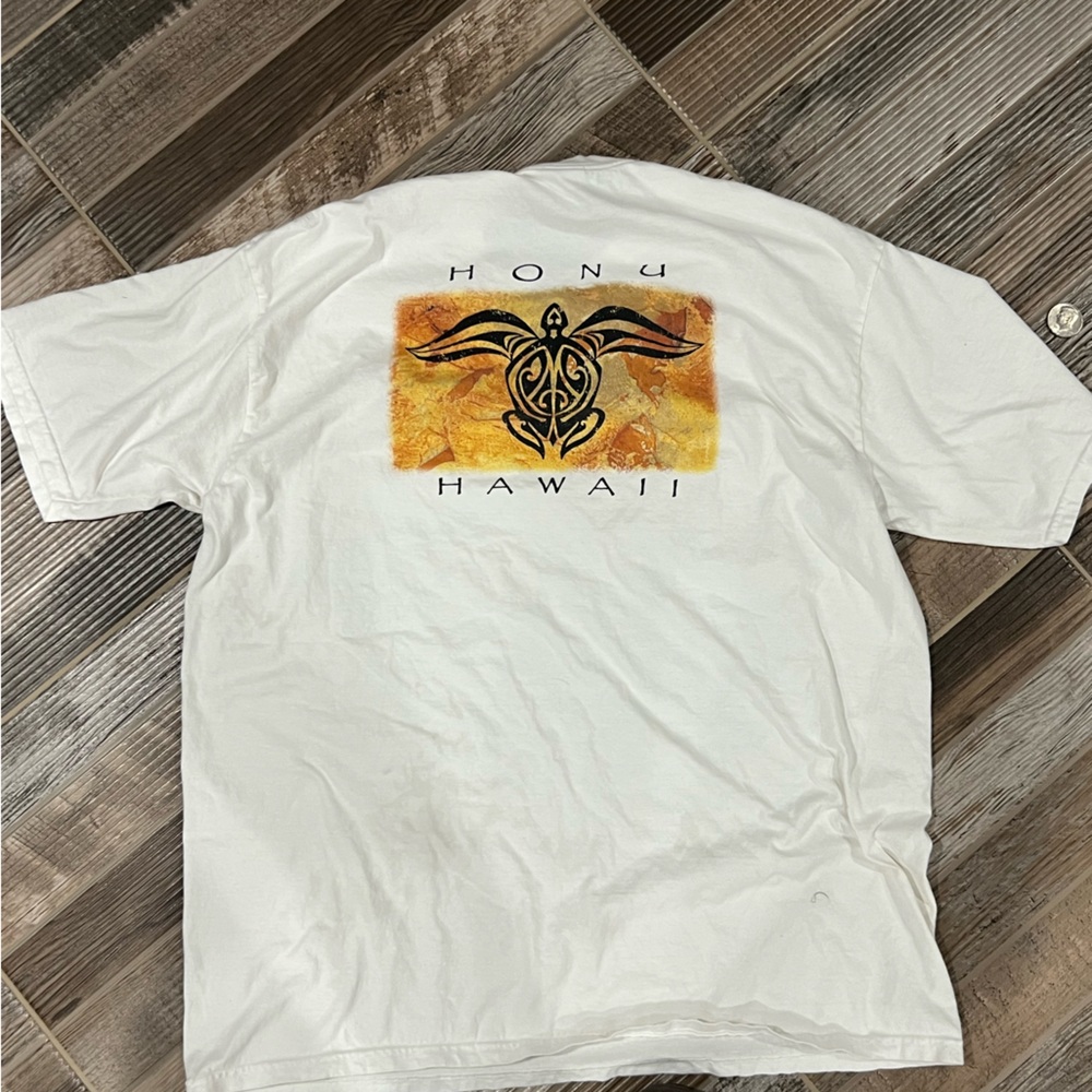 Honu Hawaii surf White Graphic Men's Shirt
